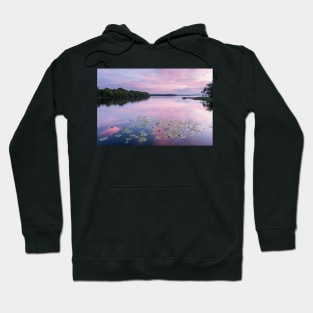 Pink sunset over Lough Erne Hoodie